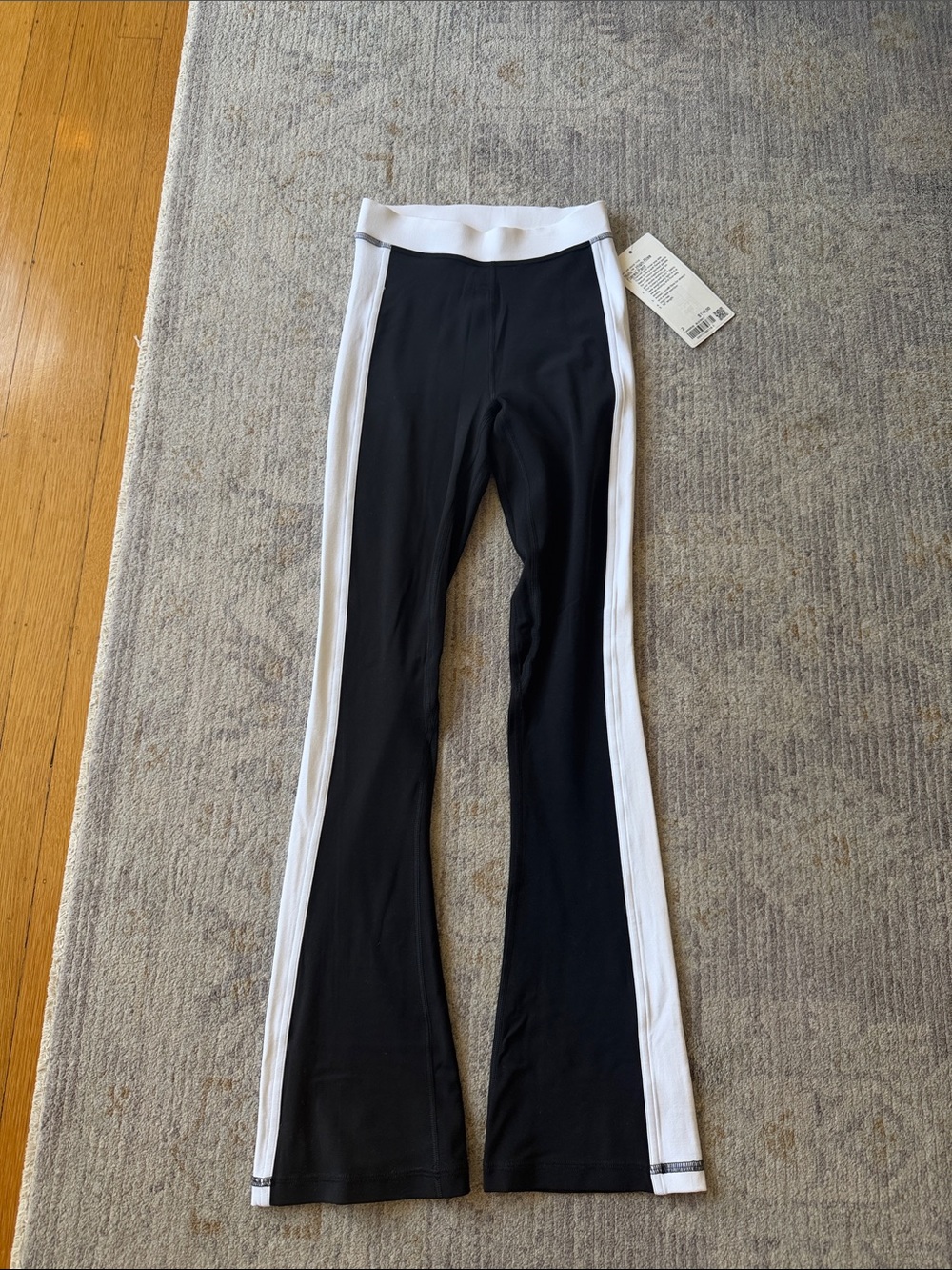 lululemon athletica Black & White Flared Leggings